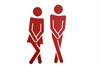 WC-Symbole weiblich/männlich
