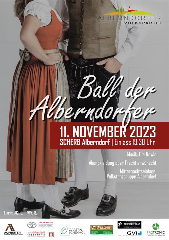 Plakat Ball der Alberndorfer